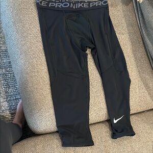 Nike Kids Black Pro Leggings 3/4